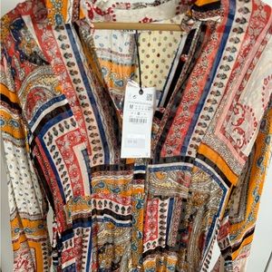 Zara long patchwork dress